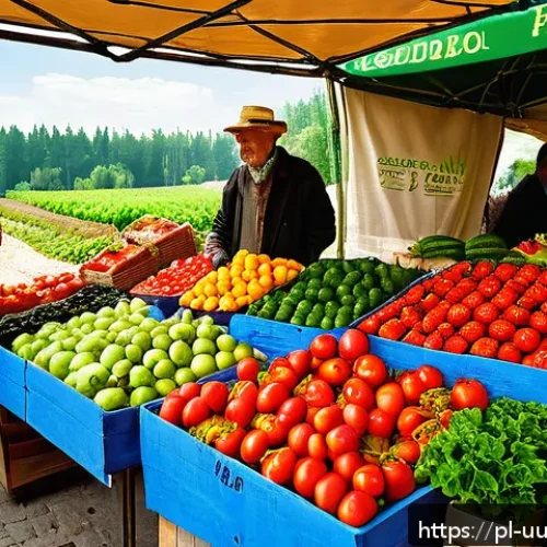 Home 15 맞춤형 영양 요구에 따른 유기농 식품 추천 - A vibrant farmers’ market stall in Poland showcasing a variety of certified organic fruits and veget...