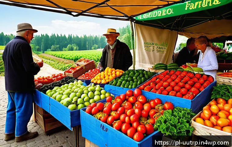 맞춤형 영양 요구에 따른 유기농 식품 추천 - A vibrant farmers’ market stall in Poland showcasing a variety of certified organic fruits and veget...